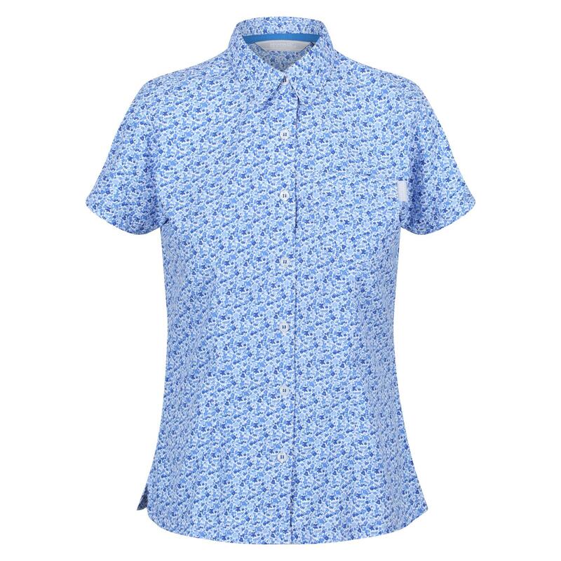 Dames Mindano VI Ditsy Print Shirt (Sonisch Blauw)