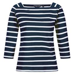 Dames Polexia Stripe Tshirt (Marine / Wit)