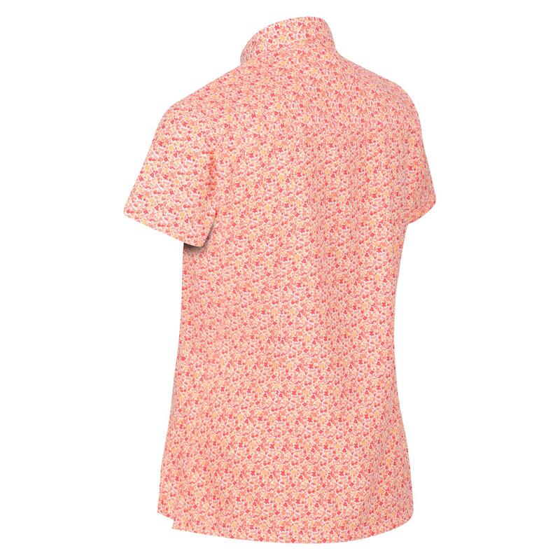 Dames Mindano VI Ditsy Print Shirt (Papaya)