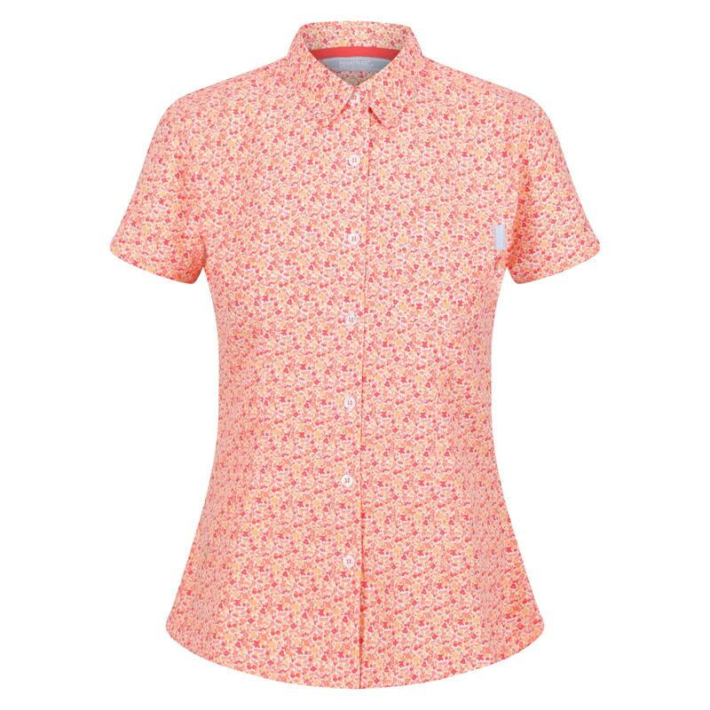 Camisa Mindano VI Estampado Ditsy para Mujer Papaya