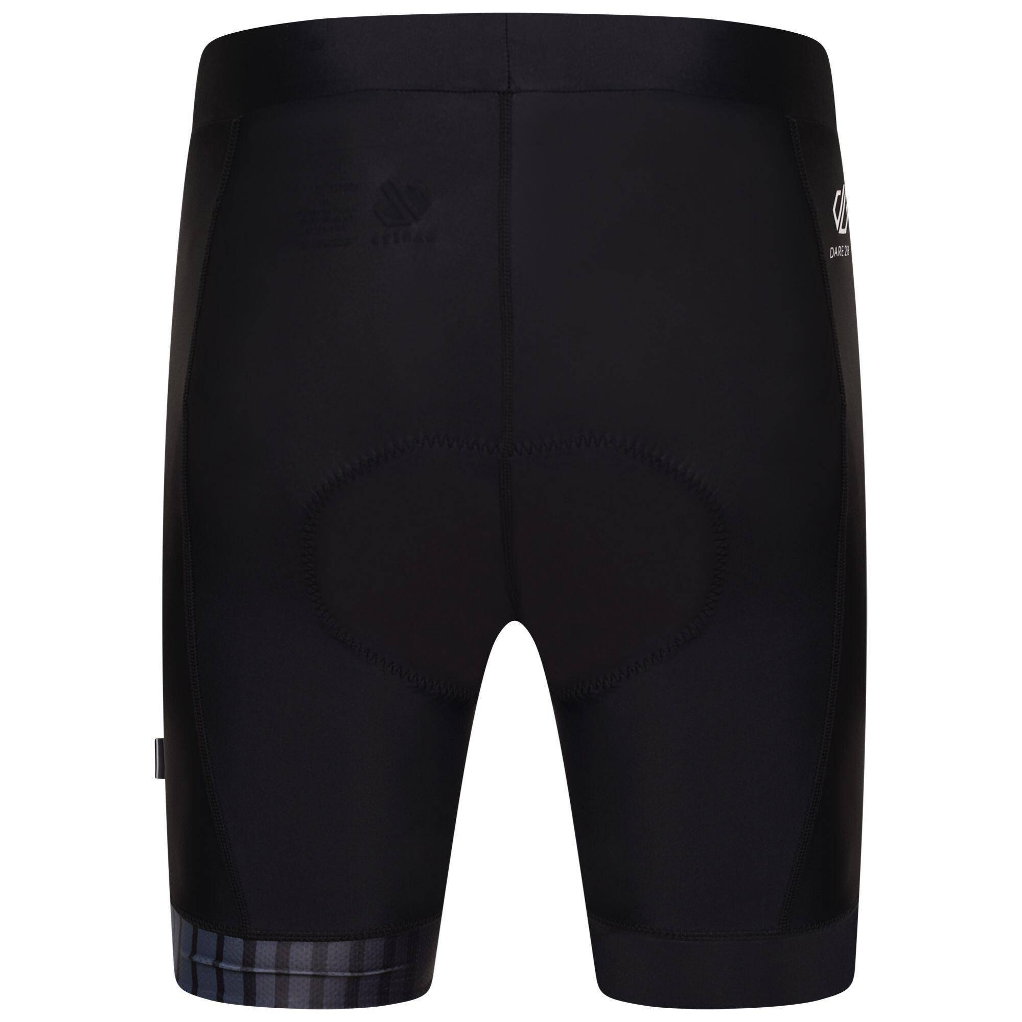 Mens Virtuous Wool Effect Cycling Shorts (Black) 2/5