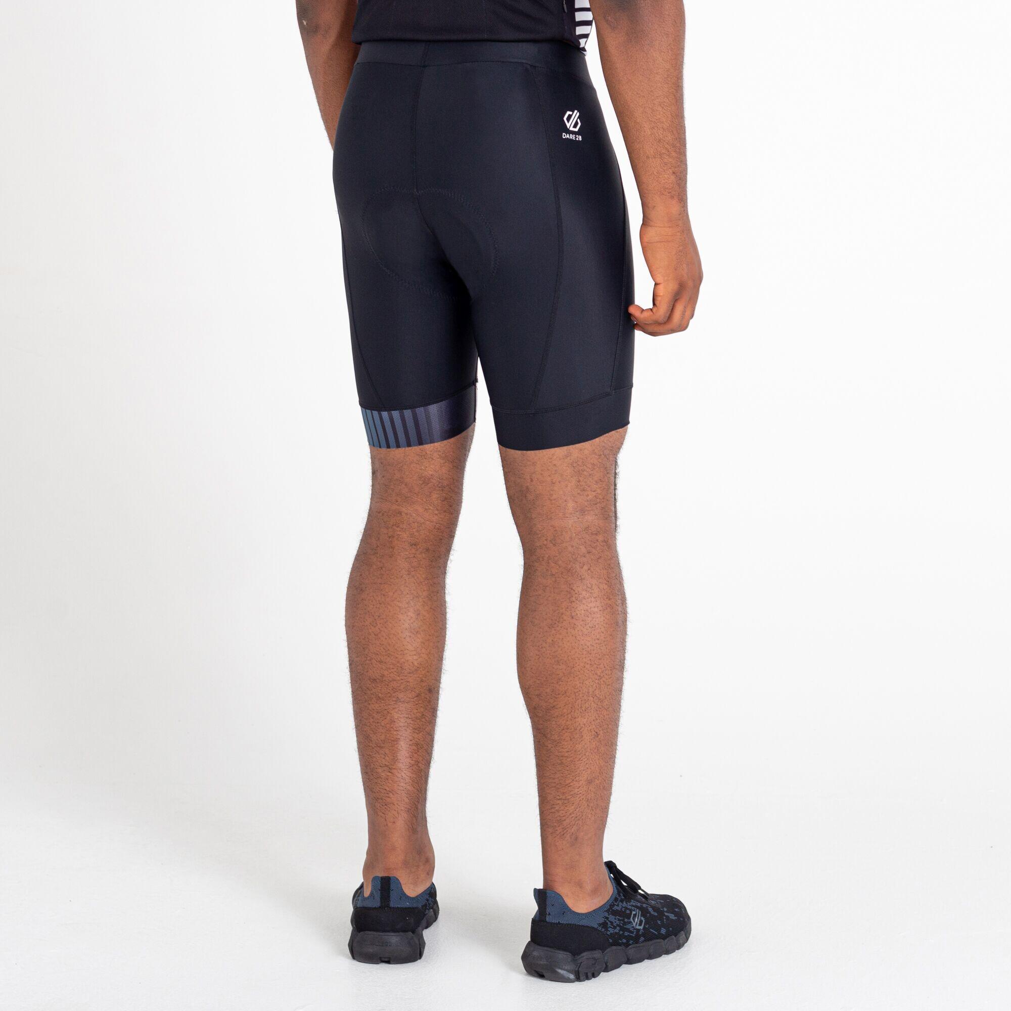 Mens Virtuous Wool Effect Cycling Shorts (Black) 4/5