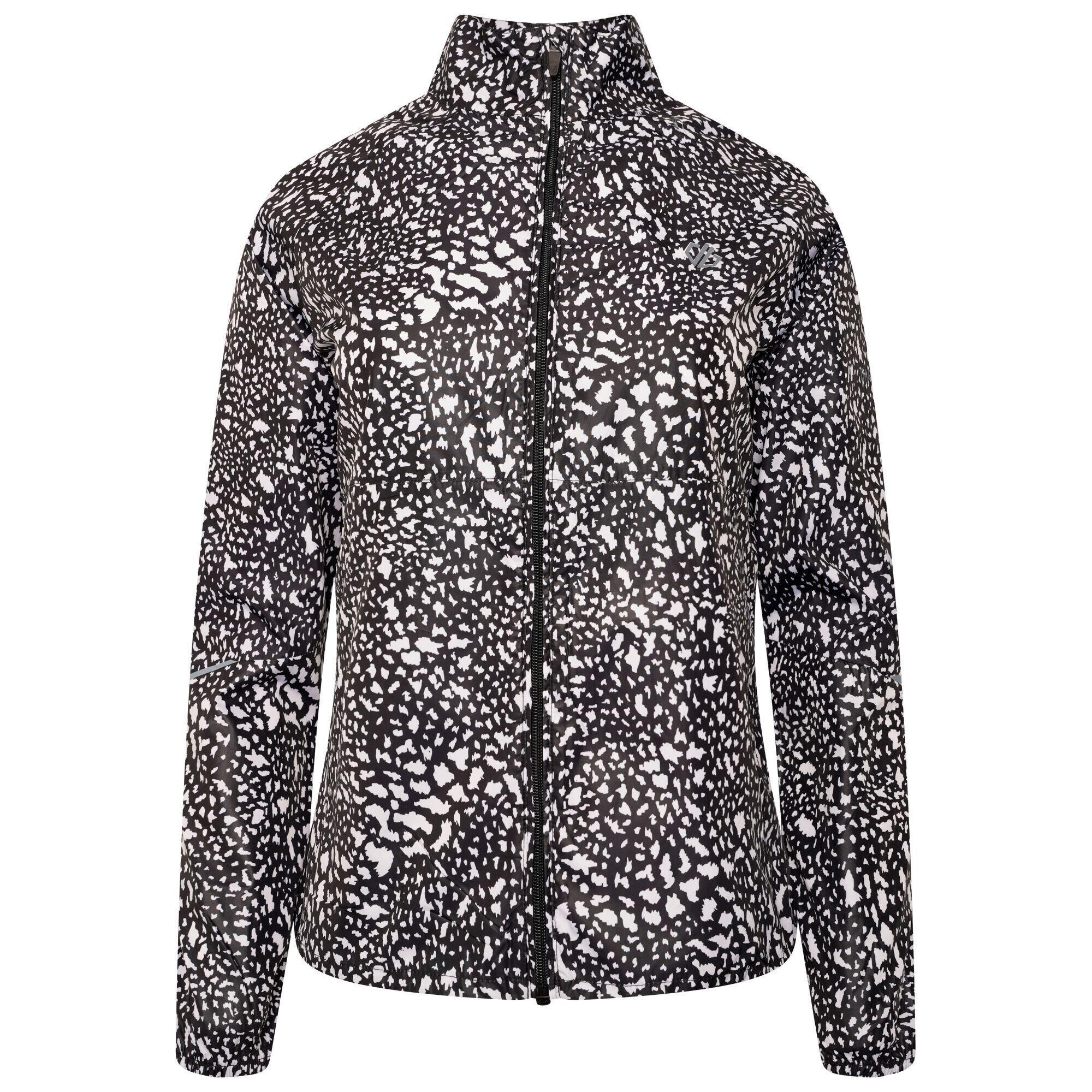 Womens/Ladies Resilient II Dotted Windshell Jacket (Black/White) 1/5