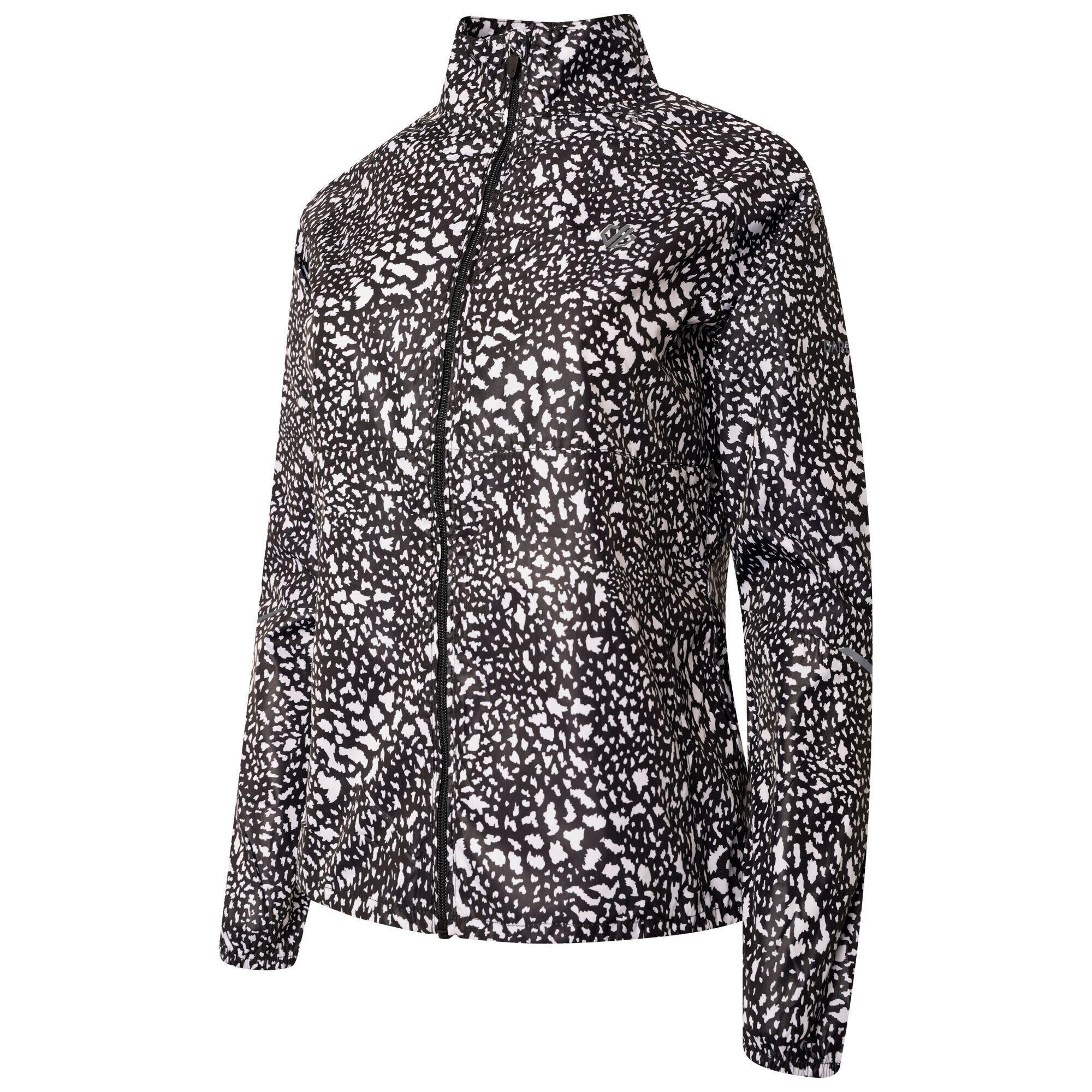 Womens/Ladies Resilient II Dotted Windshell Jacket (Black/White) 3/5