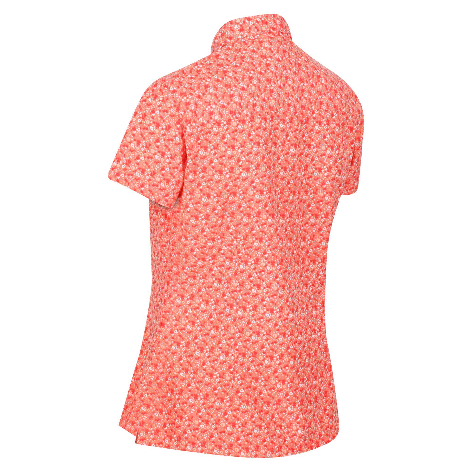 Camicia Stampa Alla Moda Donna Regatta Mindano VI Corallo Fusione 3/5