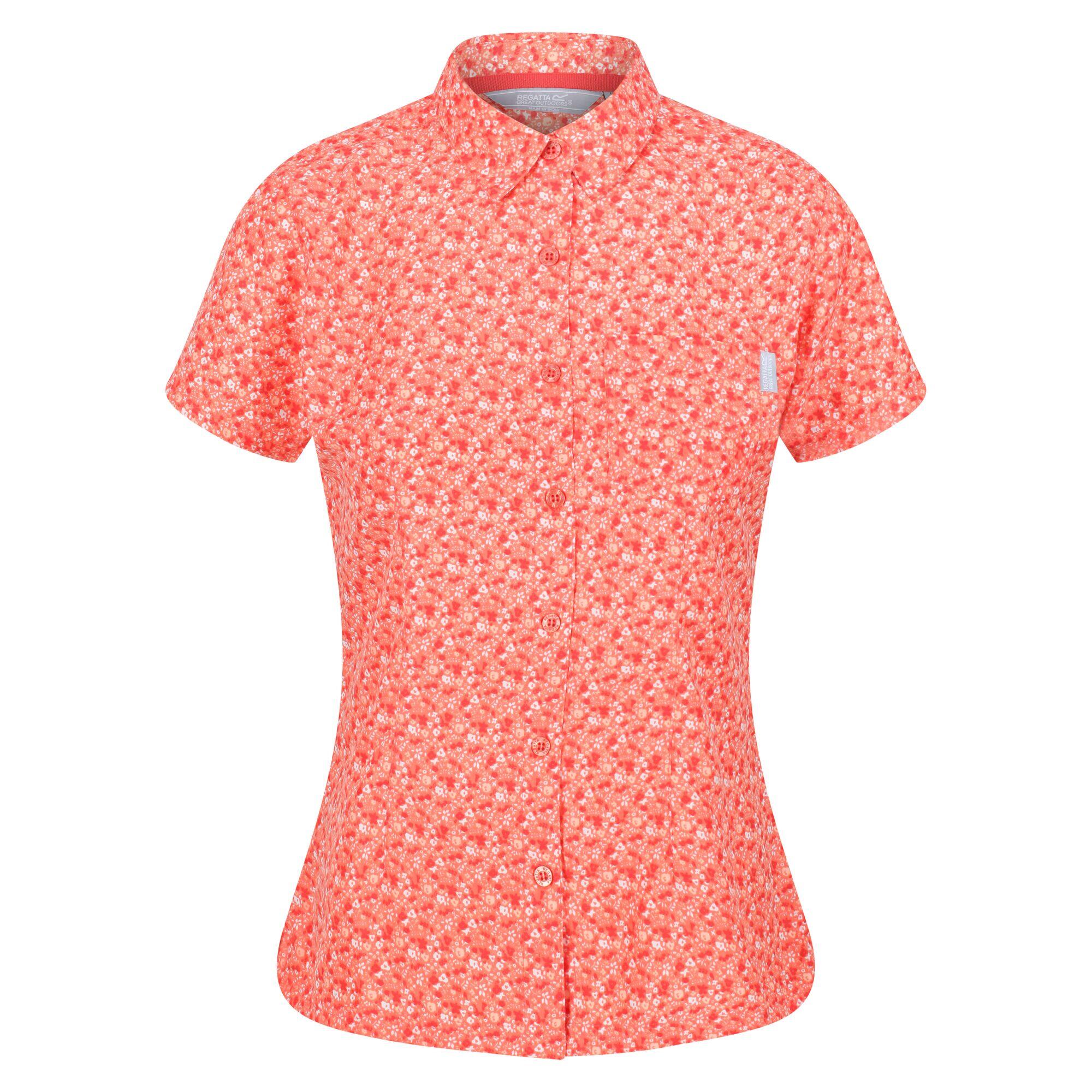 Camicia Stampa Alla Moda Donna Regatta Mindano VI Corallo Fusione 1/5