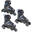 Patines ajustables 3en1 Profession Negro/Azul