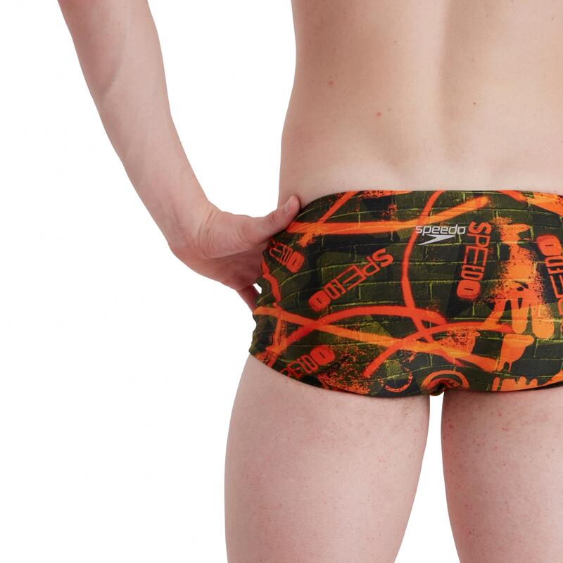 Férfi úszónadrág Speedo Brief 17cm narancssárga/zöld