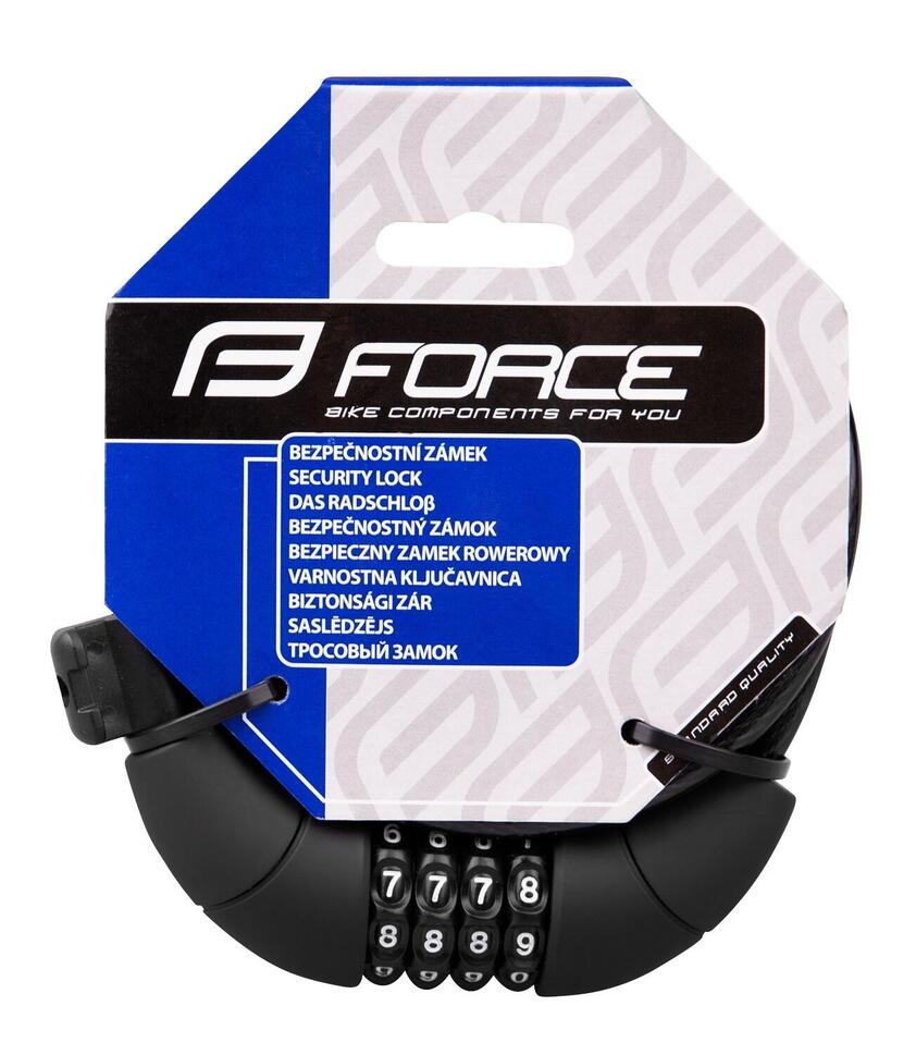 Zapięcie rowerowe na szyfr Force Lux 8x1800mm