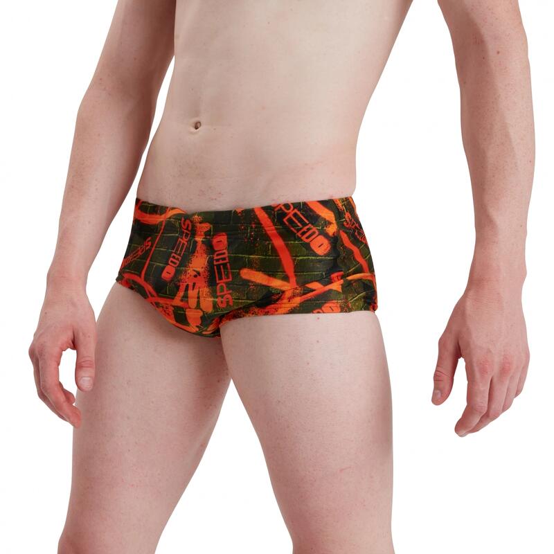 Slip inot barbati Speedo Brief 17cm portocaliu/verde