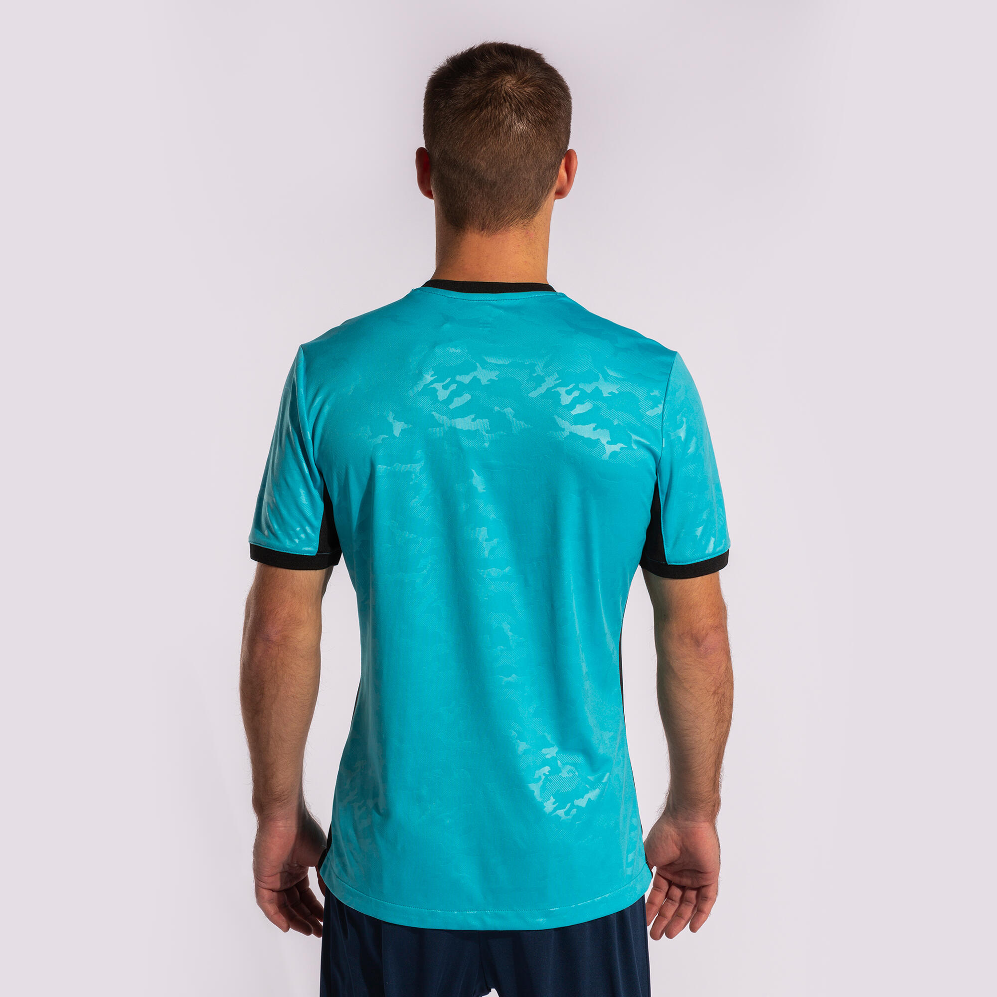 Maillot Manches Courtes Football Homme Joma Toletum II Turquoise Fluo 3/5