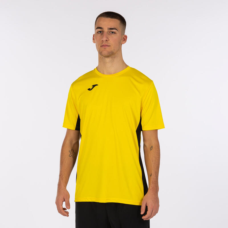 Maillot manches courtes basket-ball Homme Joma Cosenza jaune noir