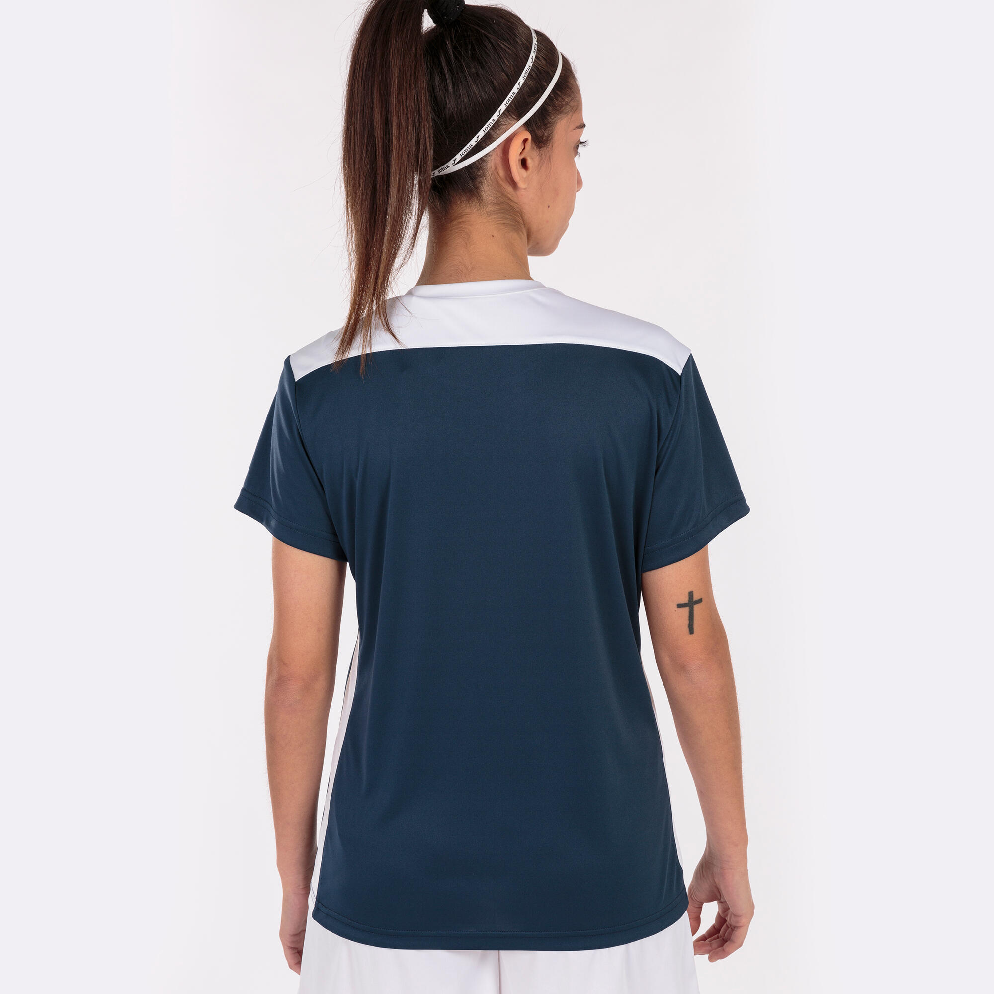 Joma Championship VI Dames T-shirt Korte Mouw - Marine / Wit 3/5