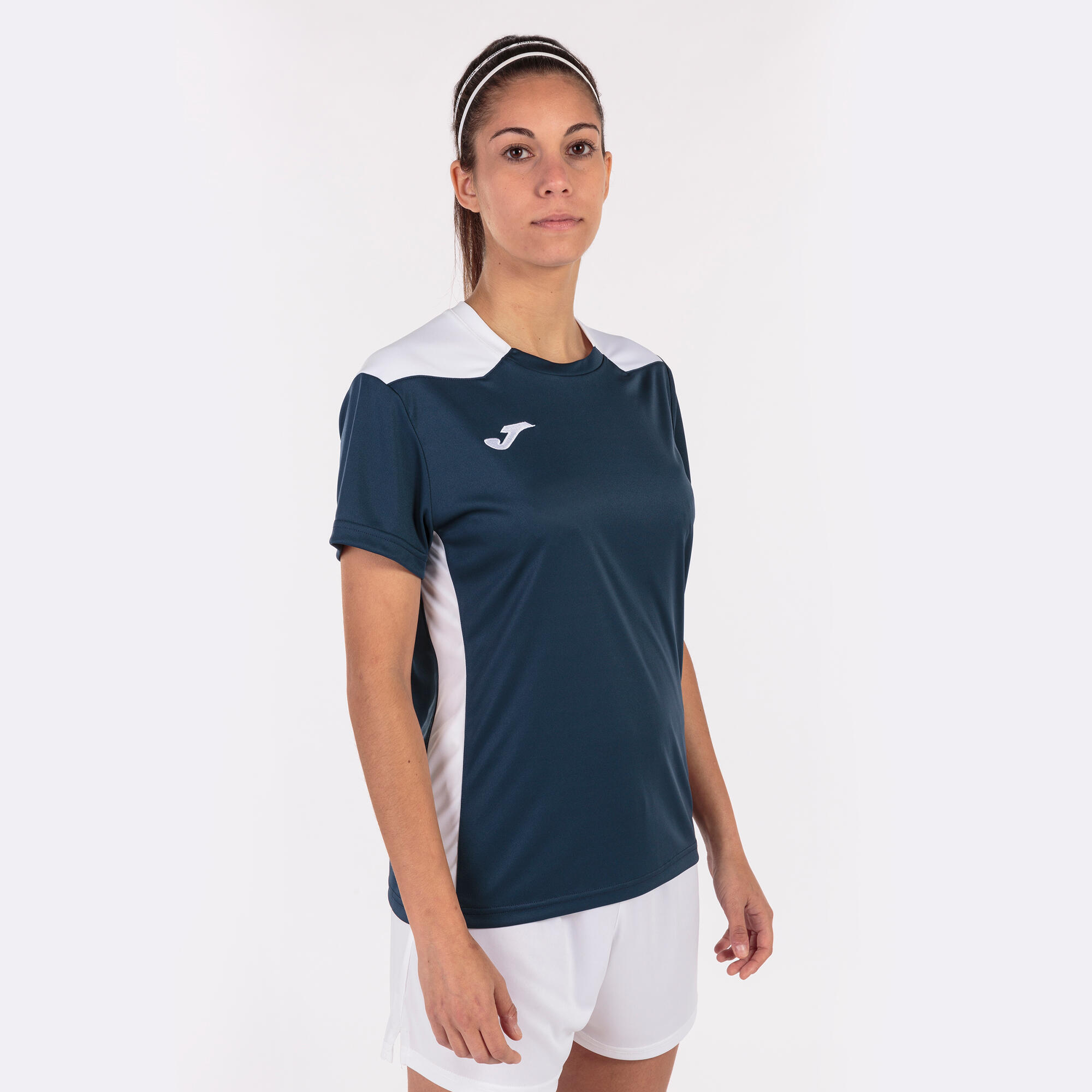 Joma Championship VI Dames T-shirt Korte Mouw - Marine / Wit 2/5