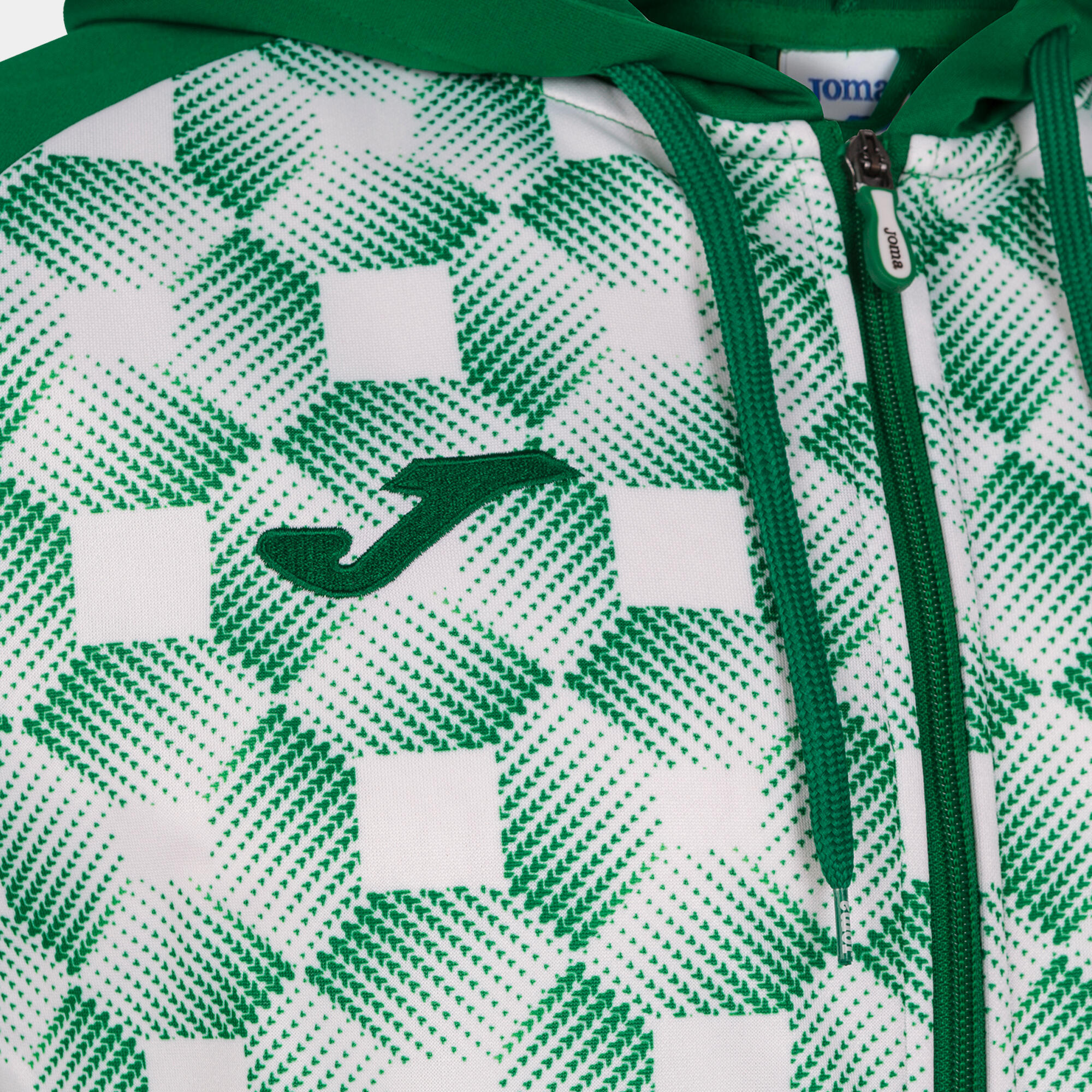 Chaqueta Con Capucha Fútbol Niños Joma Supernova III Verde 3/4