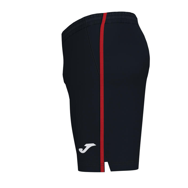 Bermuda calção Rapaz Joma Open iii preto vermelho