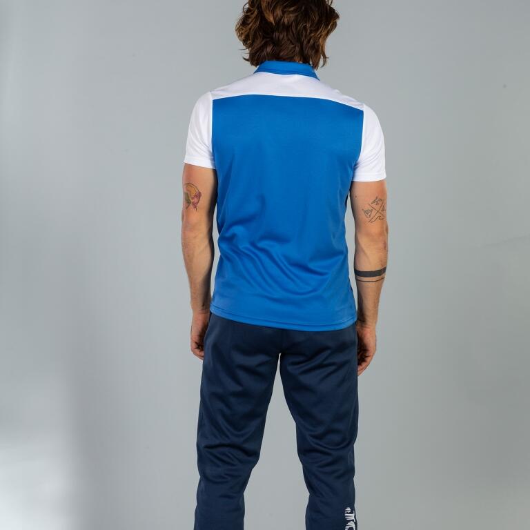 Polo Manches Courtes Football Homme Joma Hobby II Bleu Roi 5/5