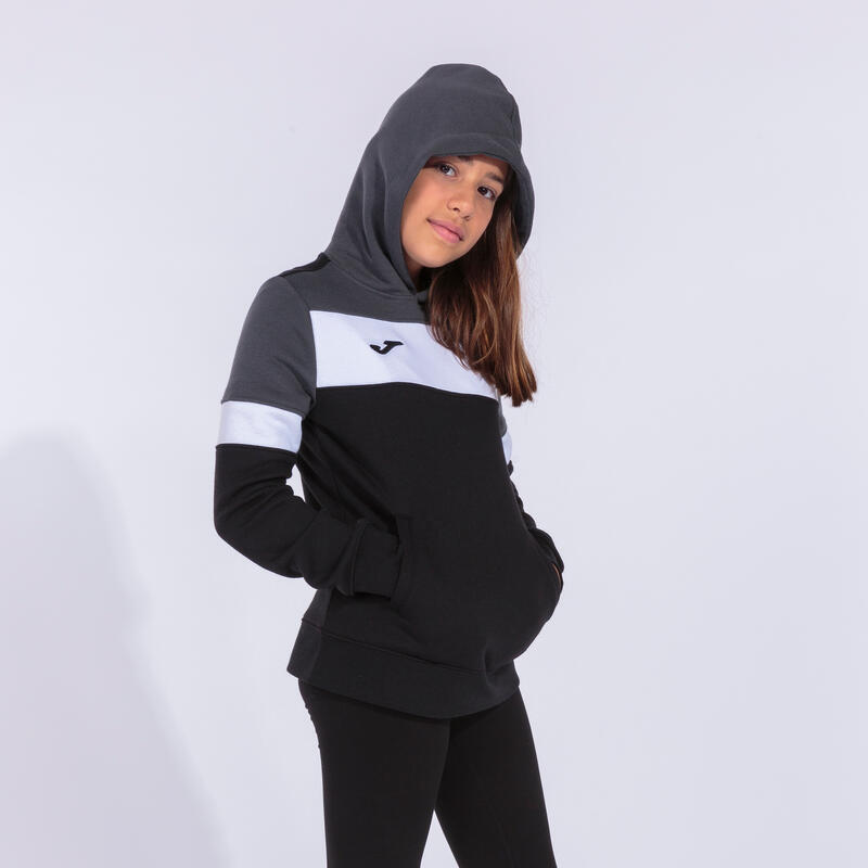 Sudadera Con Capucha Fútbol Mujer Joma Crew IV Negro