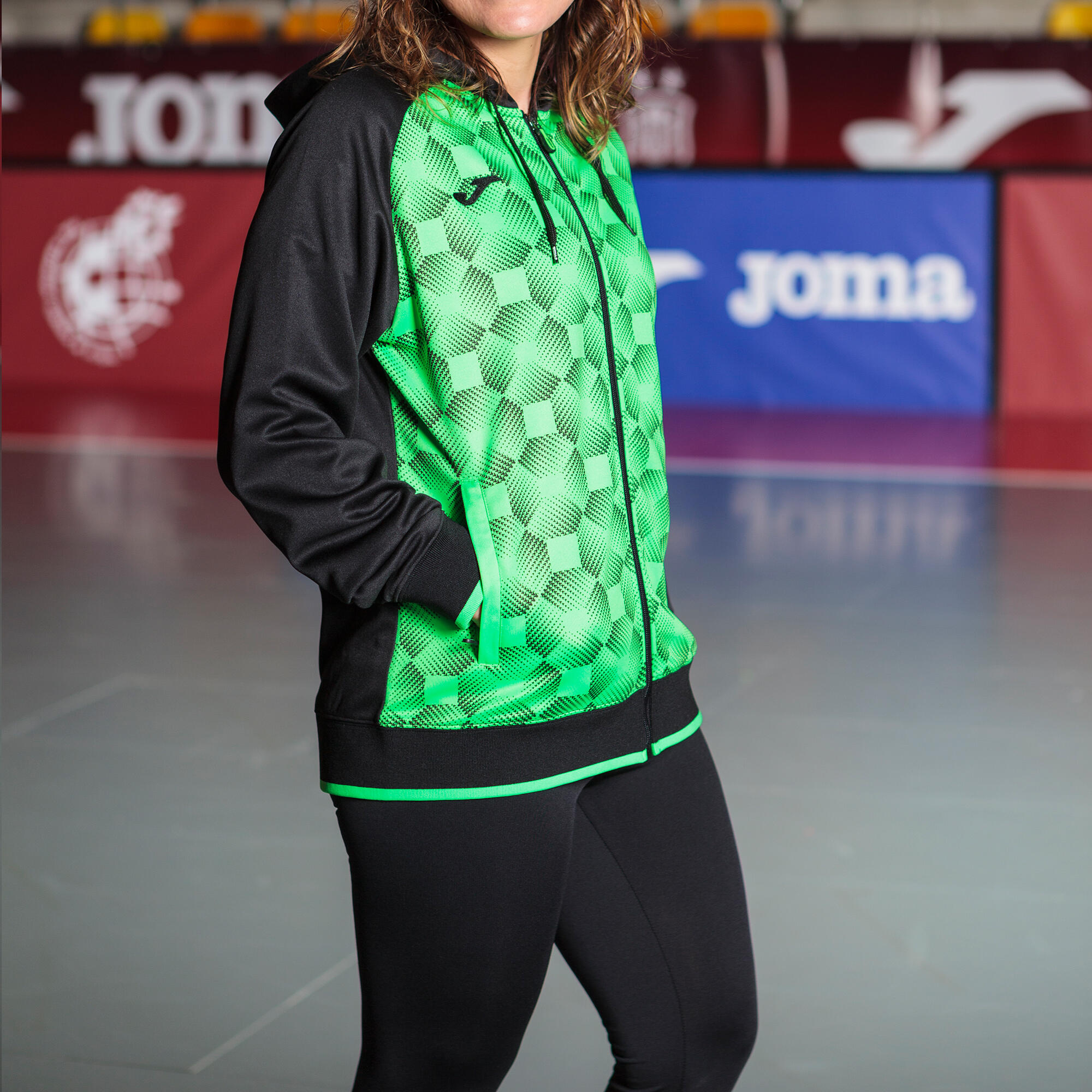 Casaco Com Capuz Futebol Mulher Joma Supernova III Preto 3/5