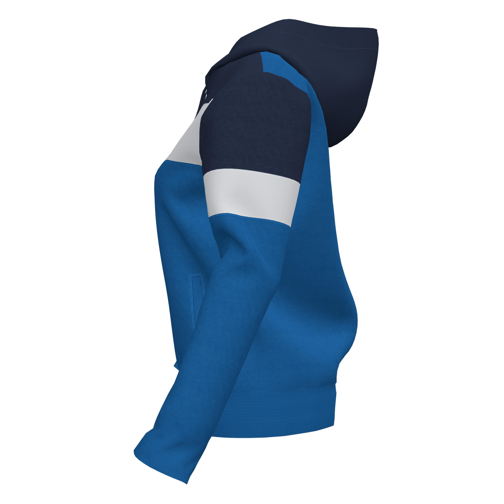 Camisola Com Capuz Futebol Mulher Joma Crew IV Azul Royal 3/4