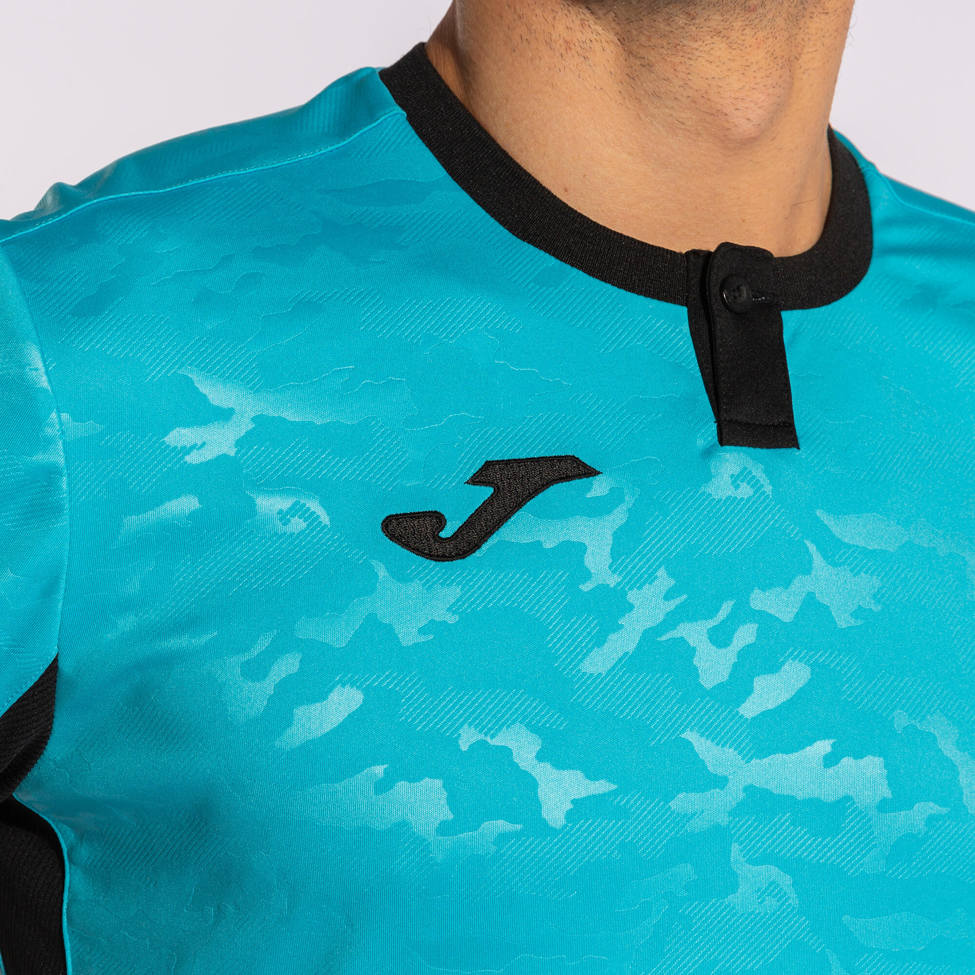 Maillot Manches Courtes Football Homme Joma Toletum II Turquoise Fluo 4/5