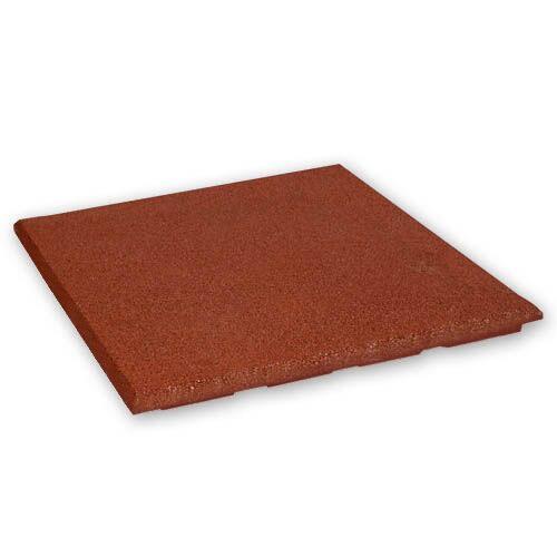 Rubber Tegel 20mm - 50x50 cm - Rood