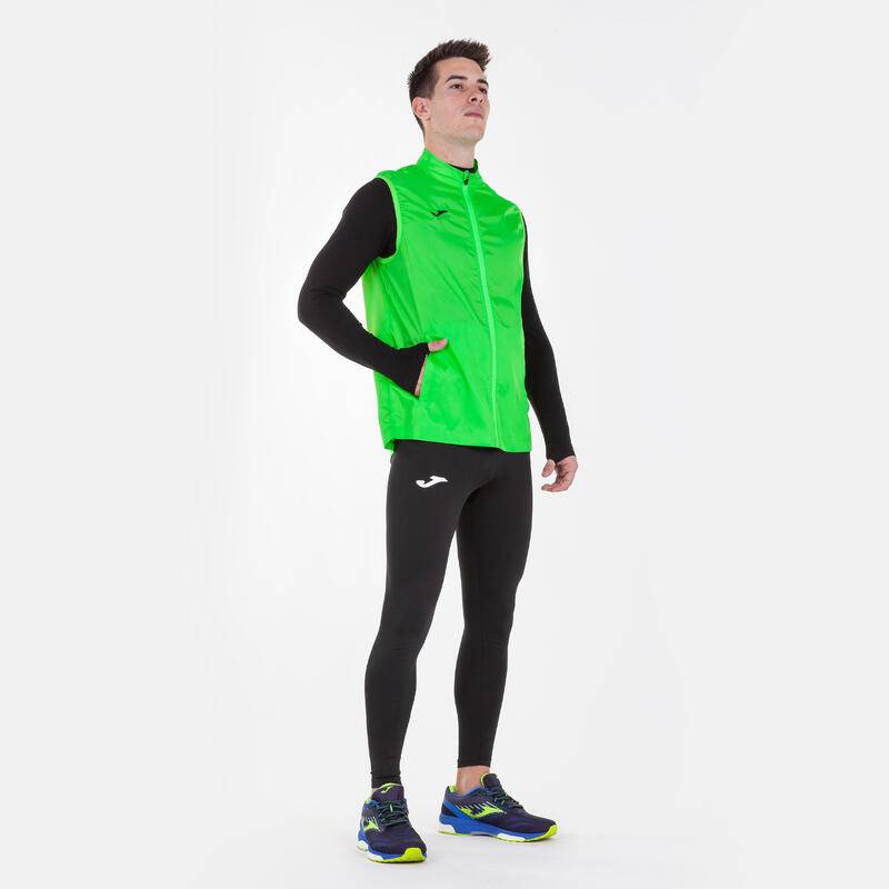 Chaleco Running Hombre Joma Elite VII Verde Flúor