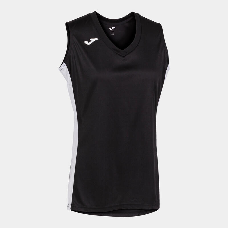 Débardeur sans manches basket-ball Femme Cancha iii noir blanc