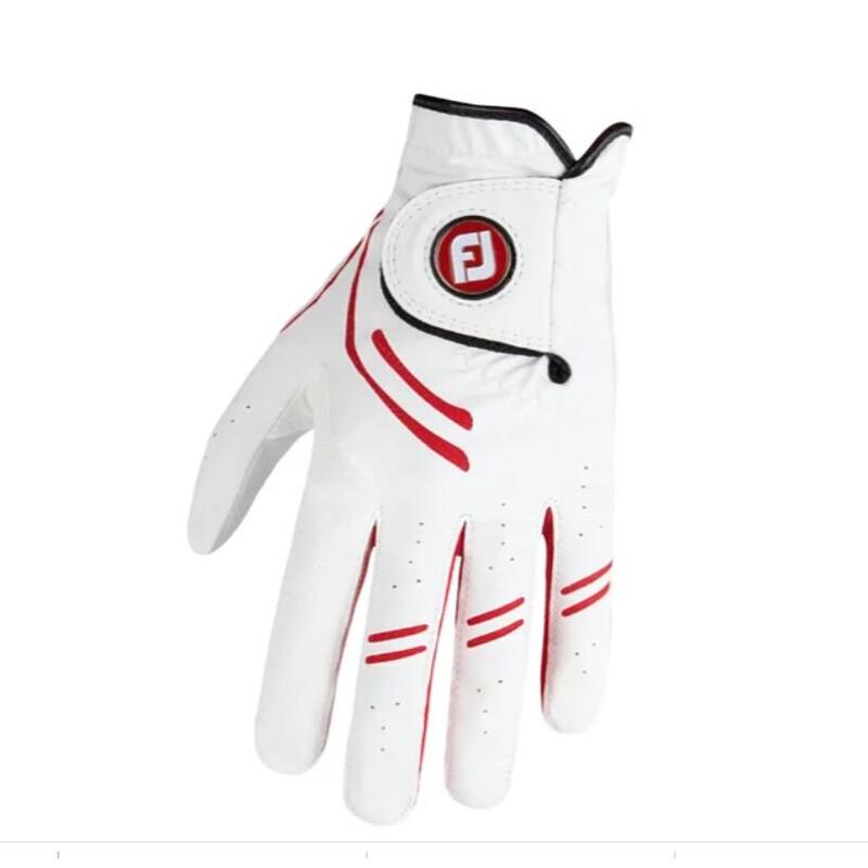 GTXtreme 男款卓越握力高爾夫球手套(左手) - 白色/紅色
