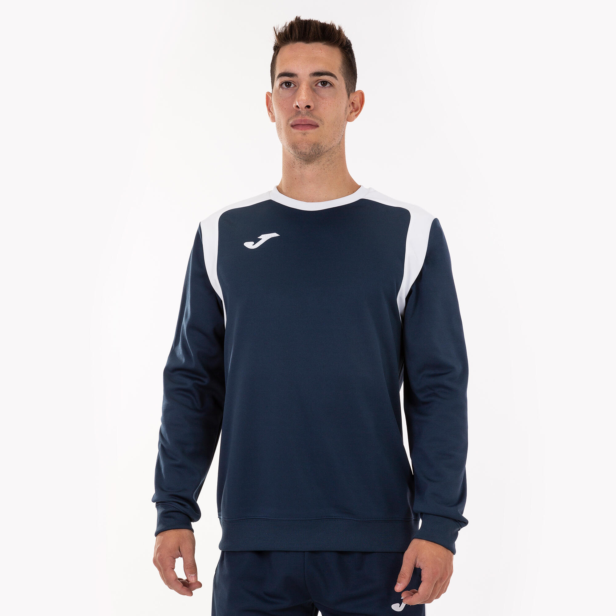 Felpa con cappuccio Joma Championship V Marino-Blanco 2/4