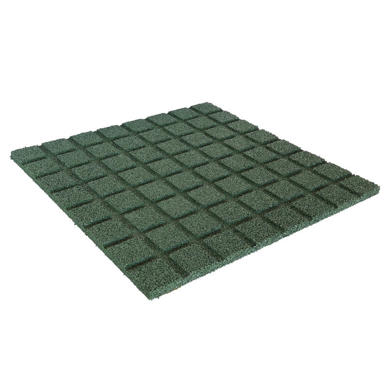 Baldosa de Caucho 20mm - 50x50 cm - Verde