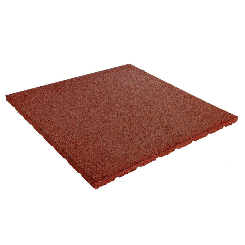 Rubber Tegel 20mm - 50x50 cm - Rood