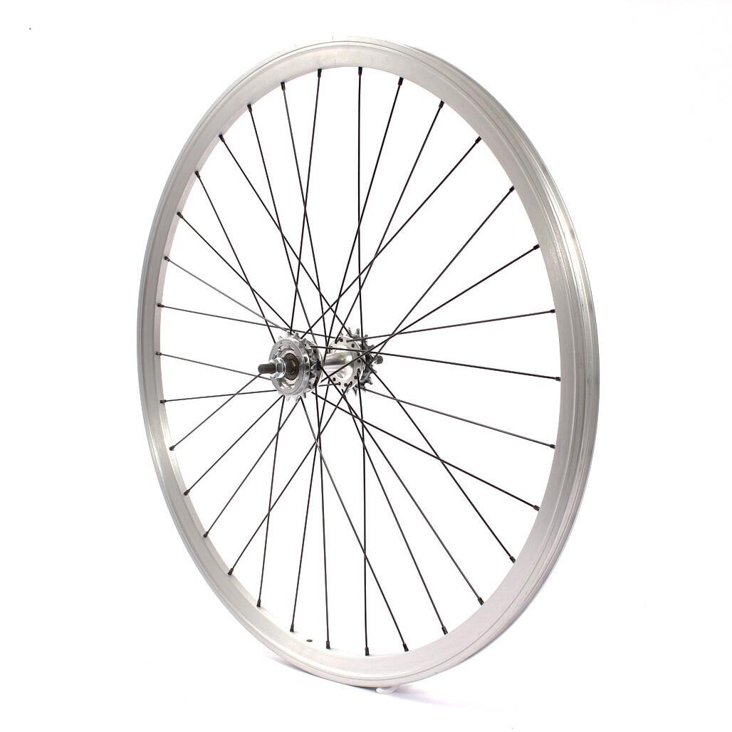 RODA TRASEIRA FIXA DE 28" PRATA KHEBIKES