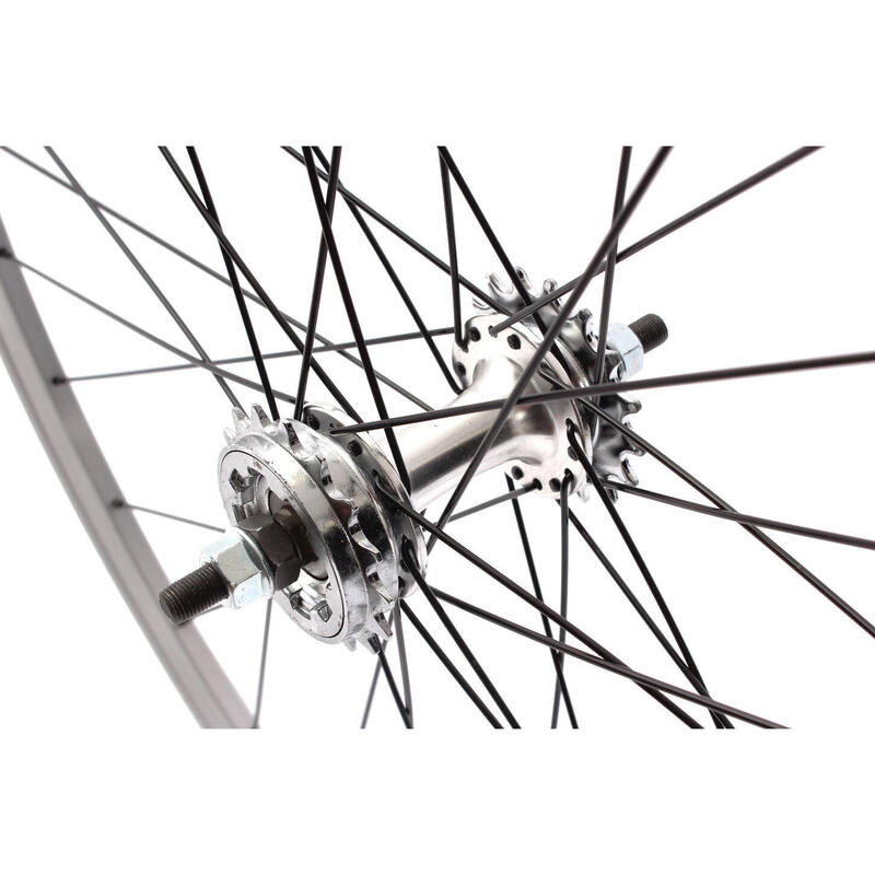 RUOTA POSTERIORE FIXIE 28" ARGENTO KHEBIKES