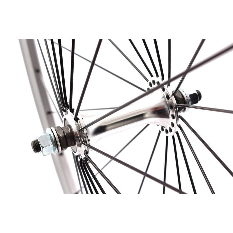 ZESTAW KOŁOWY FIXIE 28" SREBRNY KHEBIKES