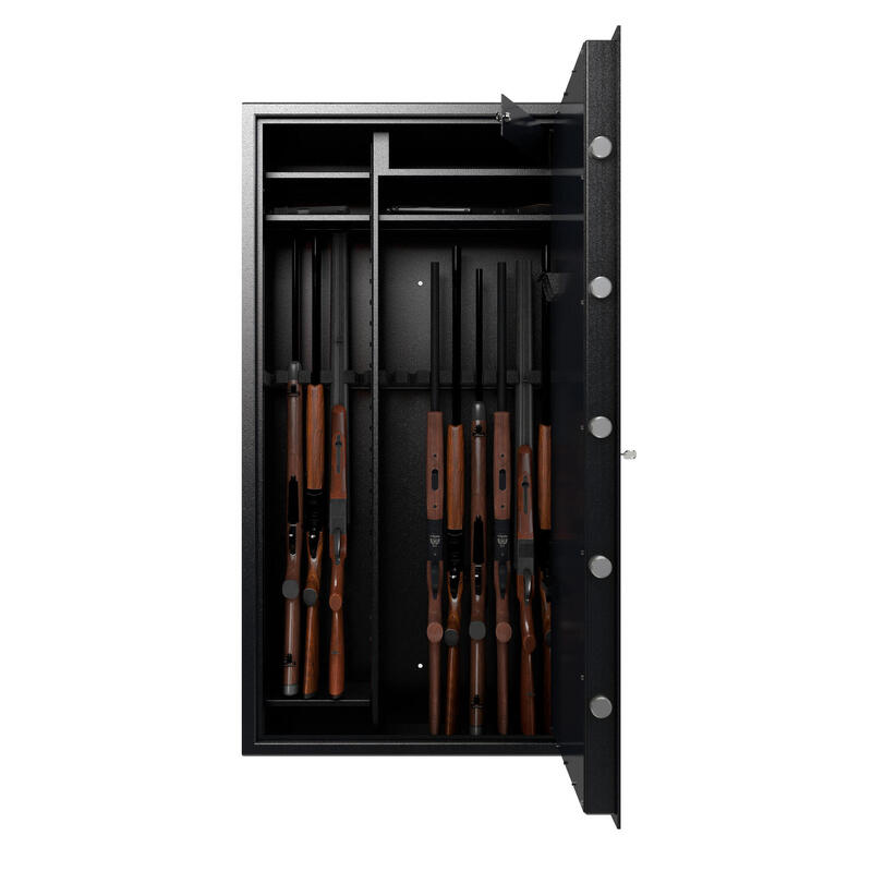 ARMOIRE FORTE MODULABLE POUR 14 ARMES SERRURE A CLES A2P