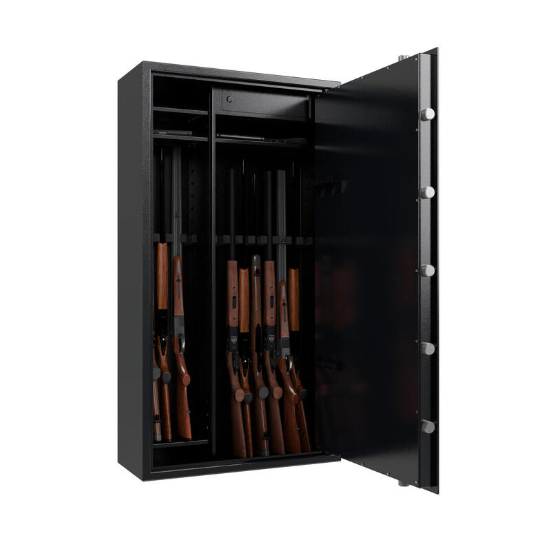 ARMOIRE FORTE MODULABLE POUR 14 ARMES SERRURE A CLES A2P