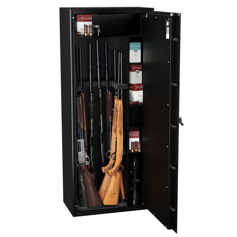 ARMOIRE FORTE POUR 10 ARMES SERRURE A CLE A2P