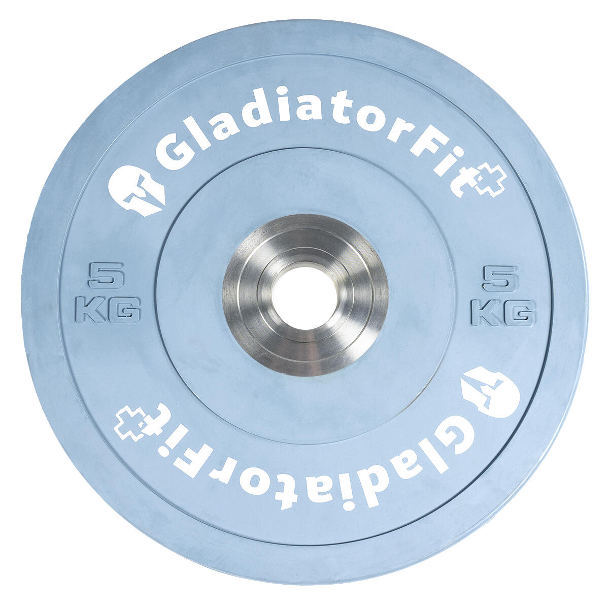 Gladiatorfit - Disque Compétition Caoutchouc "bumper Plate" Ø 51mm Gladiatorfit - Poids De Musculation - Gris - 5 Kg - Decathlon