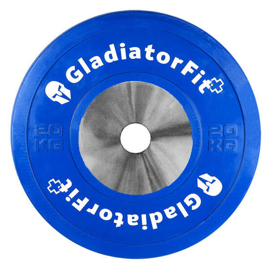 Disco in gomma da competizione "Bumper Plate" Ø 51 mm GladiatorFit
