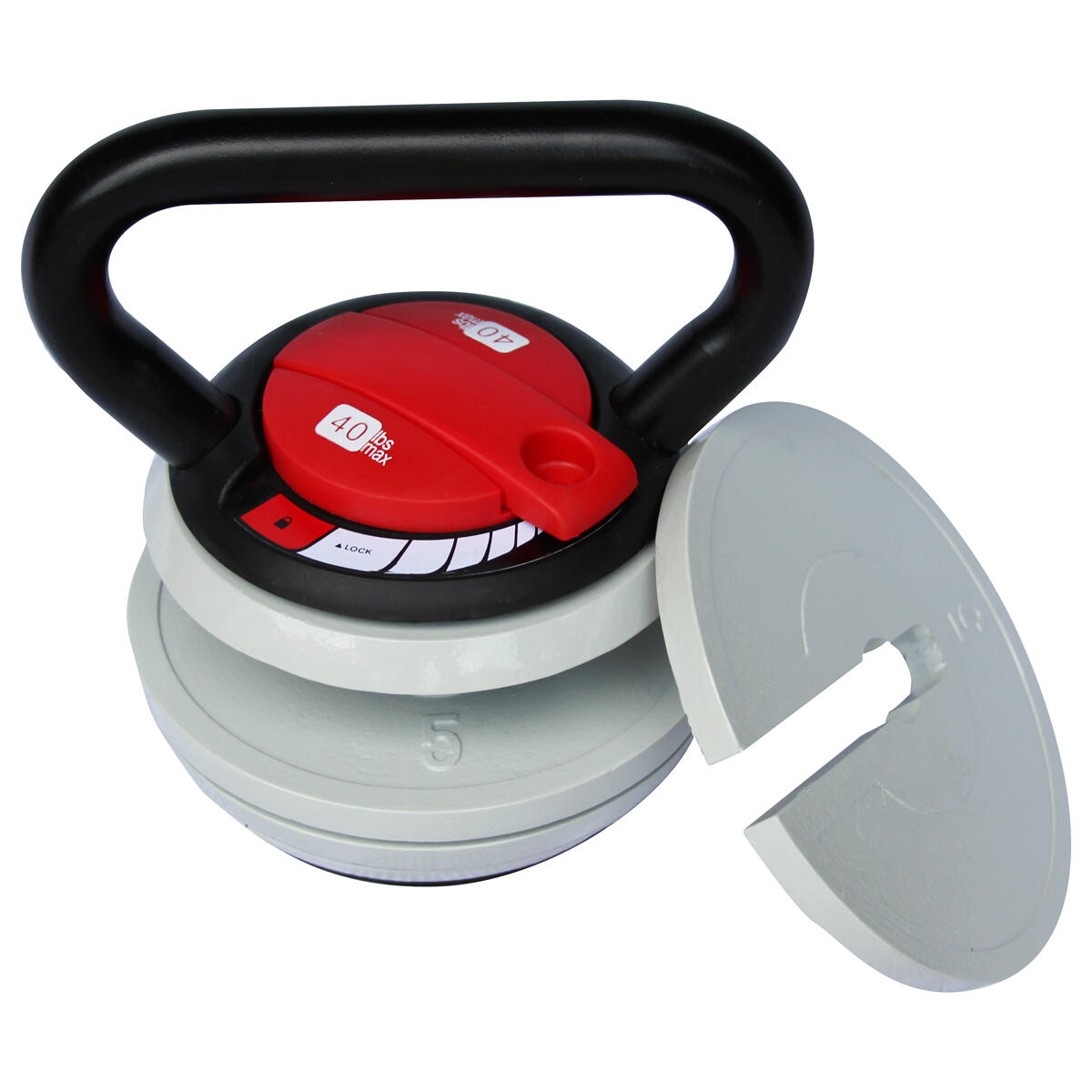 Gladiatorfit - Kettlebell Ajustable Avec Charge Variable En Acier Gladiatorfit - Sac Lesté - Gris - 18 Kg - Decathlon