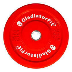 Disque olympique couleur caoutchouc "Bumper Plate" Ø 51mm GladiatorFit
