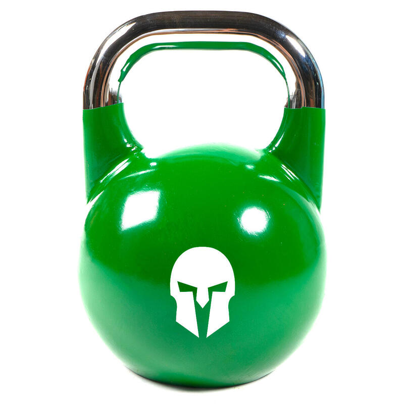 Gietijzeren wedstrijd kettlebell met geschilderd logo