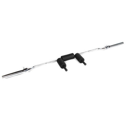 220cm Ø50mm stalen "Safety Squat Bar" + 2 schijfstops