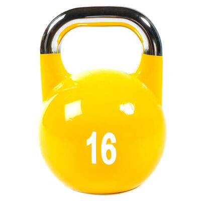 Gietijzeren wedstrijd kettlebell met geschilderd logo