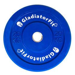 Disque olympique couleur caoutchouc "Bumper Plate" Ø 51mm GladiatorFit
