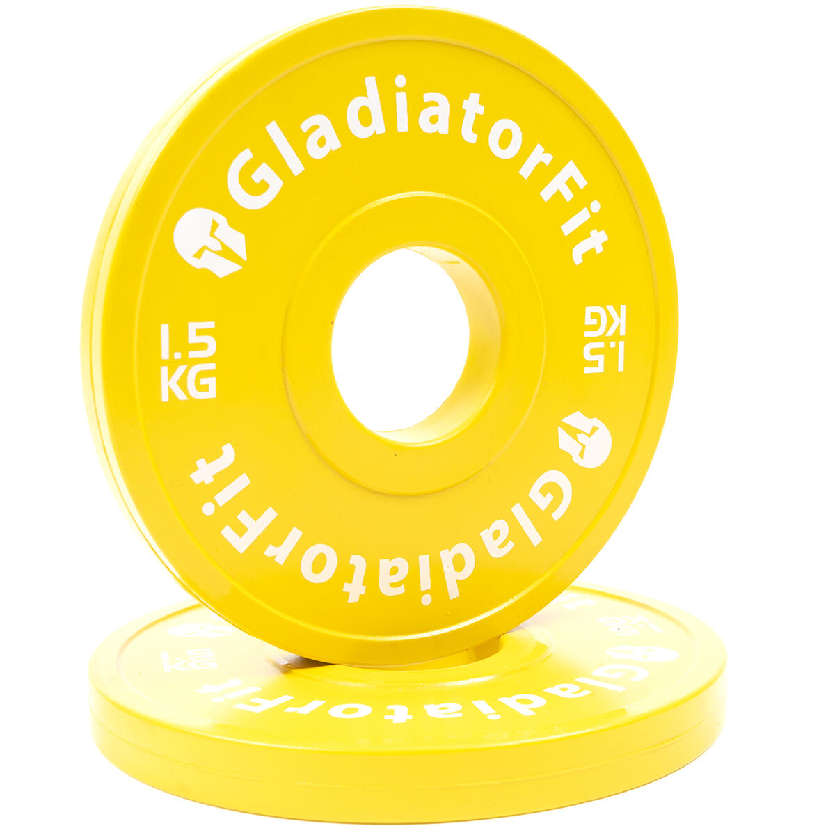 Gladiatorfit - Disques Fractionnaires "fractional Plate" Ø 51mm Gladiatorfit (lot De 2) - Poids De Musculation - Jaune - 1,5 Kg - Decathlon