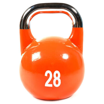 Wettkampf-Kettlebell aus Gusseisen mit aufgemaltem GladiatorFit-Logo