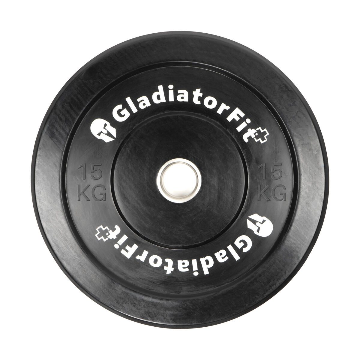 Placa de para-choques olímpica em borracha preta Ø 51 mm GladiatorFit