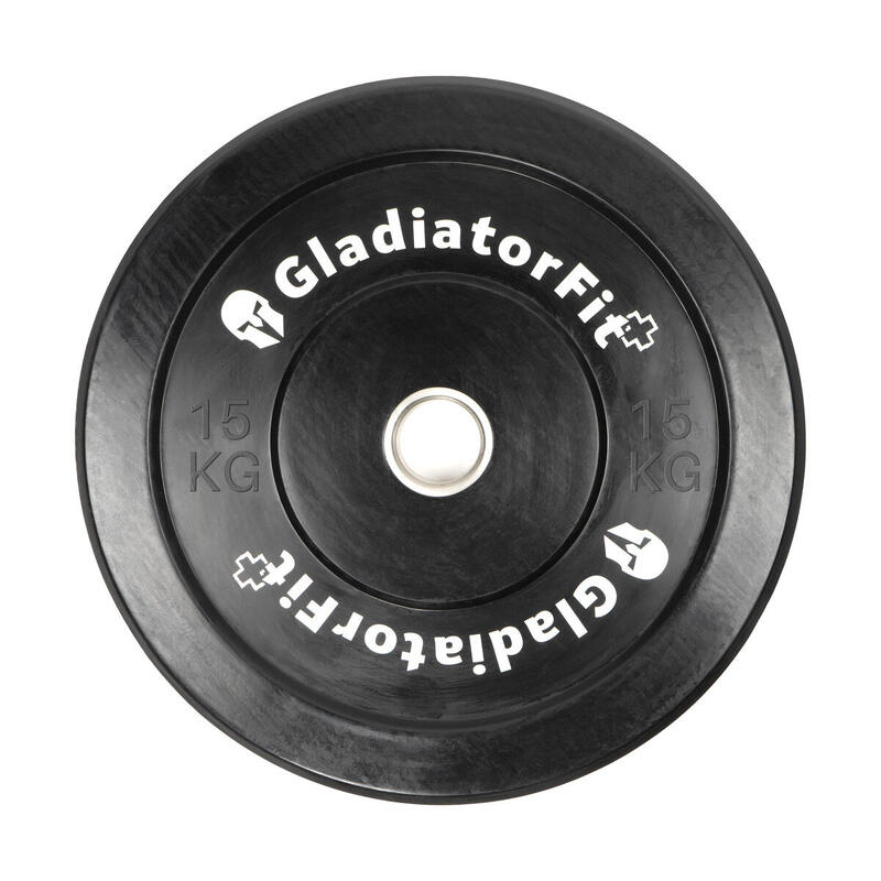 Disque olympique noir caoutchouc "Bumper Plate" Ø 51mm